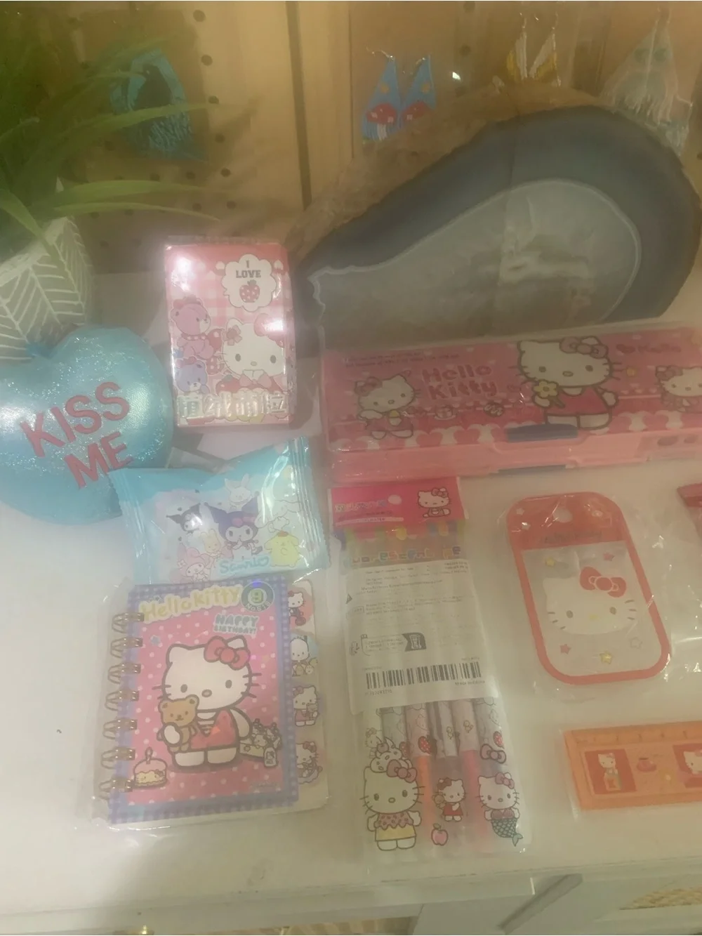 Bundle box # 86 Hello Kitty Pink and White Desk Accessory/ school supplies